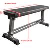 Fitness Maniac Flat Weight Bench with Built-in Dumbbell Rack Workout Bench Strength Training Bench Press for Home Gym Black Color Series (Black) view 2