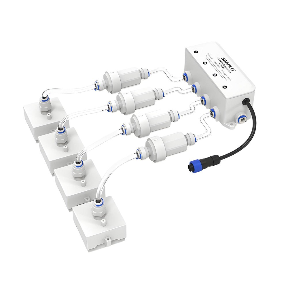 SEAFLO Dry Bilge 4-Zone Splitter System (12V) - 4 Year Warranty, Four Way Inlet Water Solenoid Valve, Marine Yacht Bilge Management