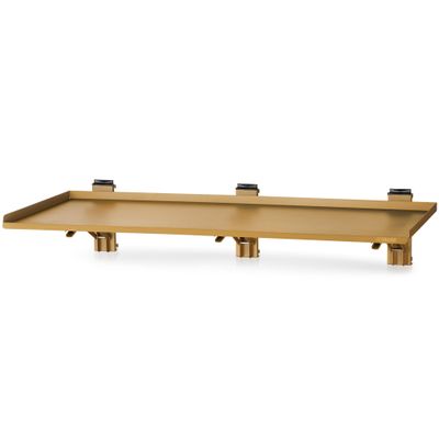 Savior Equipment Wall Rack System Heavy-Duty Steel Folding Table Workbench Shelf Collapsible Wall Mount Hanger, 36" Tan
