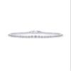 PAVOI Rhodium Plated Graduated Simulated Diamonds Bezel Set Tennis Bracelets for Women - Cubic Zirconia Stones Round Statement Bride Gold Bracelet Stack - Size 7" view 1