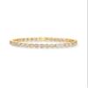 PAVOI 14K Yellow Gold Plated Simulated Diamonds Bezel Set Tennis Bracelets for Women - Cubic Zirconia Stones Valentines Day Love Heart Statement Bride Gold Bracelet Stack - Size 7" view 1