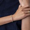 PAVOI Rhodium Plated Simulated Diamonds Bezel Set Tennis Bracelets for Women - Cubic Zirconia Stones Radiant Cut Statement Bride Gold Bracelet Stack - Size 6.5" view 2
