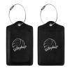 Love is Volleyball Leather Luggage Tag Luggage Card with Privacy Cover and Stainless Steel Ring view 3