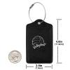 Love is Volleyball Leather Luggage Tag Luggage Card with Privacy Cover and Stainless Steel Ring view 4