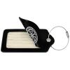 Vikings Helm of Awe Rune Leather Luggage Tag Luggage Card with Privacy Cover and Stainless Steel Ring view 2