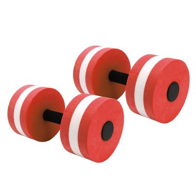 2 PCS EVA Water Floating Dumbbell, Yoga Sports Aquatic Exercise Dumbbells Water Foam Dumbbell Fitness Tool for Men Women Kids (Red)