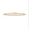 PAVOI 14K Yellow Gold Plated Graduated Simulated Diamonds Bezel Set Tennis Bracelets for Women - Cubic Zirconia Stones Round Statement Bride Gold Bracelet Stack - Size 7.5" view 1