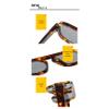 Melrose Square Sunglasses Women Fashion Gradient Shades UV400 Men Punk Blue Green Sun Glasses Y08 (C12) view 4