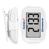 AVTREK 3D Pedometer Clip On-Step Counter for Walking-No App No Phone-LED Backlight-Accurate Step Tracker Clip for Women,Men,Senior(White)