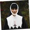 COLLBATH 1pc Scary Nun Costume for Halloween Adult Party Uniform Creepy Zombie Nun Outfit for Women for Costume Parties and Photo Shoots Unique Halloween Decoration view 2
