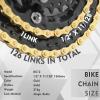 BUCKLOS 12 Speed Bike Chain 1/2X 11/128 126 Links High Performance Lightweight Bicycle Chain for Road Bike/Mountain Bike Compatible with Shimano, SRAM Gold view 4