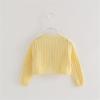 Toddler Baby Girls Shru Bolero Cardigan Knitted Long Sleeve Button Closure Lace Cropped (Yellow, 12-18 Months) view 2