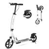 Nattork Scooter for Adults and Teens- Adjustable Height Folding Kick Scooter with Large Sturdy Wheels for a Smooth Ride, Lightweight, Commuter Adult Scooters with Hand Brake,Shock Absorption-White view 1