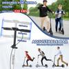 Nattork Scooter for Adults and Teens- Adjustable Height Folding Kick Scooter with Large Sturdy Wheels for a Smooth Ride, Lightweight, Commuter Adult Scooters with Hand Brake,Shock Absorption-White view 3