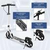 Nattork Scooter for Adults and Teens- Adjustable Height Folding Kick Scooter with Large Sturdy Wheels for a Smooth Ride, Lightweight, Commuter Adult Scooters with Hand Brake,Shock Absorption-White view 4