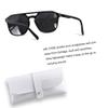 ANDWOOD Trendy Aviator Polarized Sunglasses Men Women Square 70s Stylish Frame Sun Glasses Rectangle Shades Black view 2