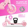Nattork Scooter for Kids Ages 3-8  Kick Kids Scooters for Girls & Boys Light up Wheels Portable Lightweight Folding Design with Reducing System and Adjustable Height Handlebars and up to 110 Lbs view 3