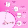 Nattork Scooter for Kids Ages 3-8  Kick Kids Scooters for Girls & Boys Light up Wheels Portable Lightweight Folding Design with Reducing System and Adjustable Height Handlebars and up to 110 Lbs view 4