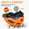 HUGGAH Lightweight Bike Helmet for Age 1-3-8 Toddlers, Kids, Babys, Boys and Girls, 14 Vents Infants Helmet Adjustable for Multi-Sport & Cycling, Skateboard, Scooter, Roller Skate (Tangerine S) view 4