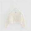 Toddler Baby Girls Shru Bolero Cardigan Knitted Long Sleeve Button Closure Lace Cropped Sweaters (White, 18-24 Months) view 3