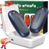3-in-1 Electric Hand Warmers Rechargeable 2 Pack,14000mAh Portable Dual-Sided Handwarmer with Charging Case, 3 Levels Fast Heating Pocket Warmers,Gifts for Men,Women,Raynauds,Hunting Gear(Navy Blue) view 1