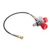 TUXING Upgrade DIN Valve Scuba Adapter, Paintball Fill Station for HPA Tank with High Pressure Gauge 6000 psi PCP Paintball Filling Air Hose (M18*1.5) view 4