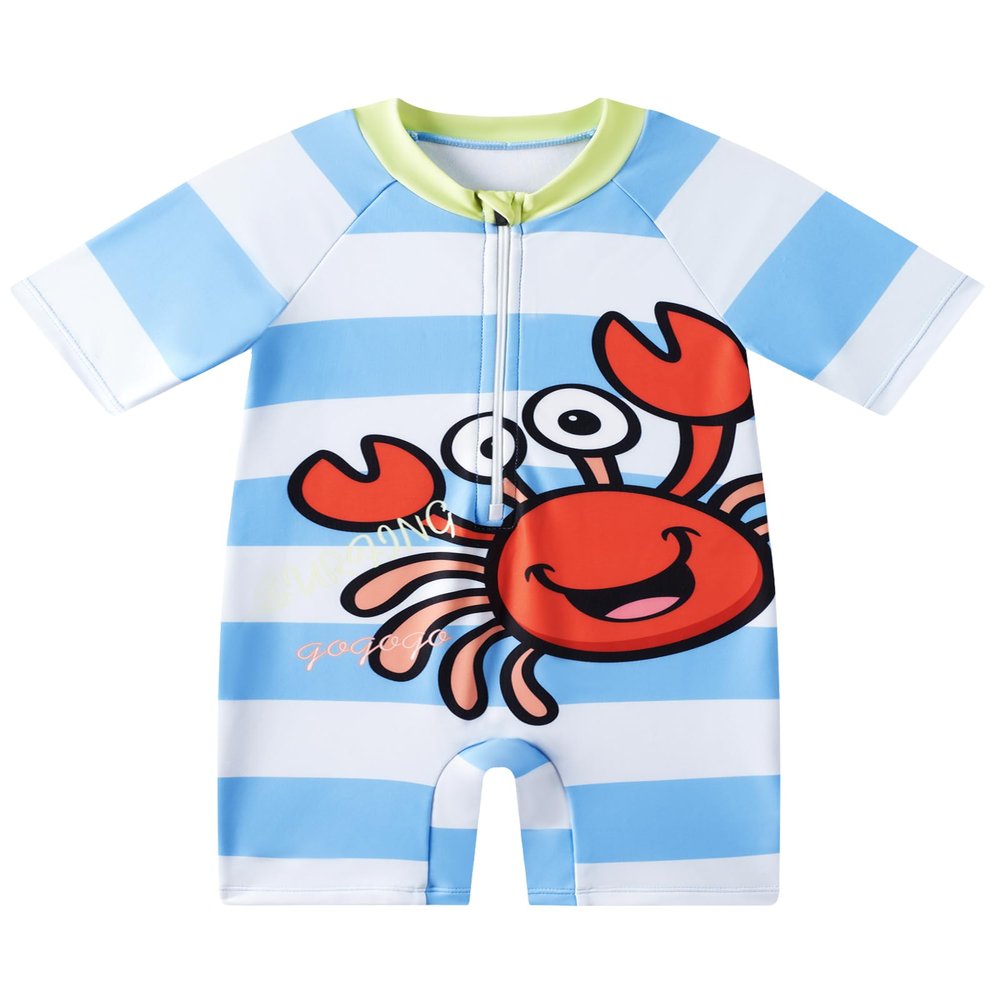 Angel season Baby Boy Swimsuit One Piece UPF 50+ Toddler Boy Swimsuit Rash Guard Infant Bathing Suit Size 12-18 Month