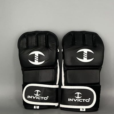 Invicto MMA Gloves, Black/Red Inferno Strike and Black/White Shadow Fury, Sizes S-XL (Bl/Wh, M)