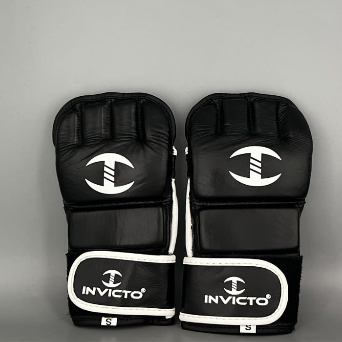 Invicto MMA Gloves, Black/Red Inferno Strike and Black/White Shadow Fury, Sizes S-XL (Bl/Wh, M)
