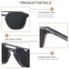 ANDWOOD Trendy Aviator Polarized Sunglasses Men Women Square Stylish Frame Sun Glasses Rectangle Shades Grey Gray view 3