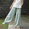 BIVENANT Wide Leg Pants for Women Elastic Waist Pants Baggy Pants for Women Casual Palazzo Pants for Womens Loose Pants Linen Pants for Women Summer view 3