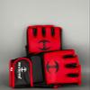 Invicto MMA Gloves, Black/Red Inferno Strike and Black/White Shadow Fury, Sizes S-XL (Bl/Rd, L) view 1