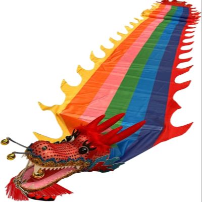 BMPAALN Dragon Ribbon Streamer, Flowy Dragon Dance Decorations, Rhythmic Shaking Staff Poi for Crafts, Sports Games Washable Performance Props(Style1,10M(33FT))
