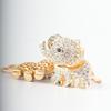 TOPASION Lucky Elephant Keychain Rhinestone Key Chain for Women Car Purse Handbag Charm (White a) view 3