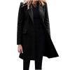 Akivide Women Winter Fall Single Breasted Pea Coat Casual Long Sleeve Midi Trend Coat Overcoat Lapel Collar Jacket Outerwear view 1