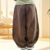 BIVENANT Womens Linen Pants Elastic Waist Pants for Women Casual Pants for Women Baggy Pants for Women Wide Leg Palazzo Pants for Womens Loose Trousers view 3
