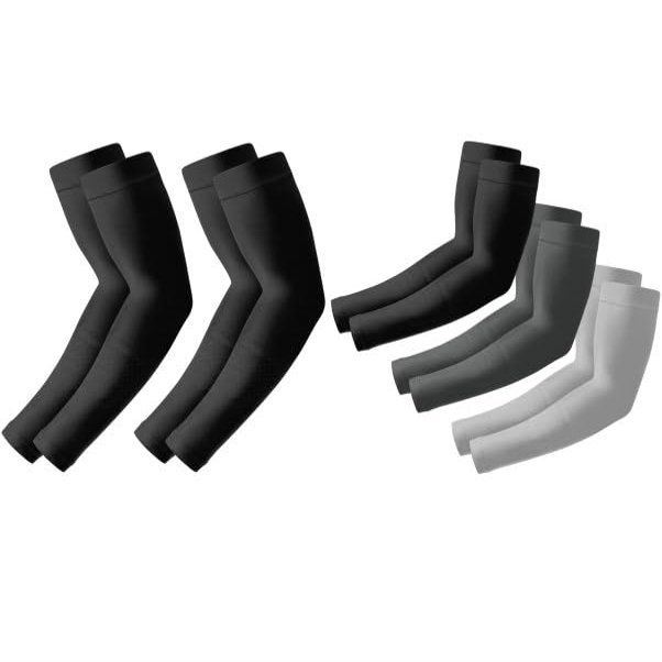 Kinwor Arm Sleeves 5 Pairs UV Sun Protection UPF 50 Arm Compression Cooling Sleeves Men&Women
