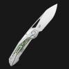Sitivien ST666 Folding Knife,Handmade M390 Pearlescent Polishing Blade,Titanium & Colorful Carbon Fiber Handle Pocket Knife EDC Tool Knifes for Outdoor Camping,Hiking,Hunting(Green) view 2
