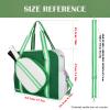 Amoswiz Pickleball Bags for Women, Green Pickle Ball Bag Tote, Neoprene Crossbody Pickleball Sling Bag Outfits for Women Extra Large view 3
