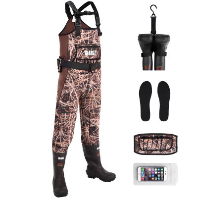GearOZ Waterfowl Hunting Waders for Women, Waterproof Duck Hunting Waders Female Insulated Neoprene Chest Wader Camo Bootfoot Wader, Boot Hanger for Fishing Breathable Hunter Waders Weighters, Size 8