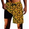 SQPO Taco Mens Swim Trunks with Compression Liner Quick Dry Zipper Pocket Bathing Suit for Beach Summer Small view 1