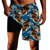 SQPO Island Mens Swim Trunks with Compression Liner Quick Dry Zipper Pocket Bathing Suit for Beach Summer Xx-Large view 1