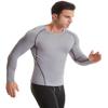 ATTIQOZI 4,5,6 Pack Men's Compression Shirts Long Sleeve Rash Guard Workout Undershirt Base Layer Athletic Shirt Bl/Gr/Bl/Gr/Red XL view 3
