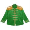 Hedmy Womens Halloween SGT Sergeant Pepper Costume Jacket Marching Band Rock 60s Satin Cardigan Coat Green Large view 4