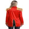 Hedmy Womens Halloween SGT Sergeant Pepper Costume Jacket Marching Band Rock 60s Satin Cardigan Coat Red Large view 2