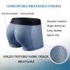 JOCKMAIL Mens Padded Underwear Mens Boxer Briefs with Butt Padding Comfort Padded Underwear for Gym, Date, Party 2 Pack (US, Alpha, X-Large, Regular, Regular, Dark blue+Black) view 4
