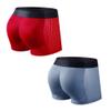 JOCKMAIL Mens Padded Underwear Mens Boxer Briefs with Butt Padding Comfort Padded Underwear for Gym, Date, Party 2 Pack (US, Alpha, X-Large, Regular, Regular, Dark blue+Red)