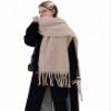 Wander Agio Cashmere Feel Scarf Long Pashmina Shawls and Wraps for Women Large Blanket Scarves Solid Skin 25 view 2