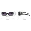 mincl Fashion Y2K Ladies Pattern Relief Square Rhinestone Sunglasses Retro Style Elegant Summer Vacation Beach Glasses N48 (black) view 4