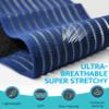 HGBOO Compression Wrist Bands (2 PCS), High-Elastic Straps Wrist Wraps Wrist Brace for Sports Weightlifting Tennis Basketball Tendonitis Carpal Tunnel Arthritis - Breathable Fabric (Navy Blue) view 2